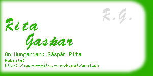 rita gaspar business card